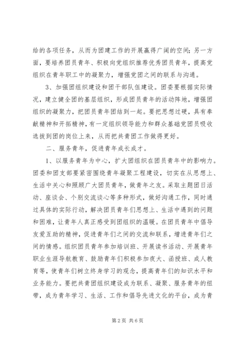 做好共青团工作,服务青年,促进发展.docx