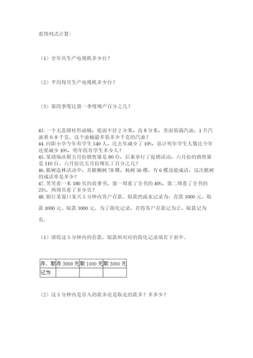 六年级小升初数学解决问题50道【名师系列】.docx