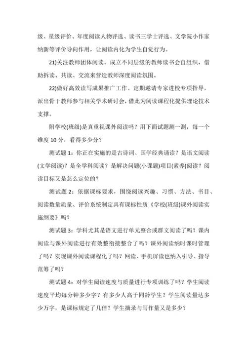 推进学校课外阅读工作22条策略.docx