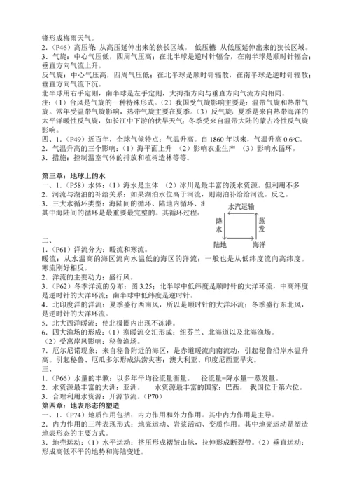 高中地理文理科会考必会基础知识点.docx
