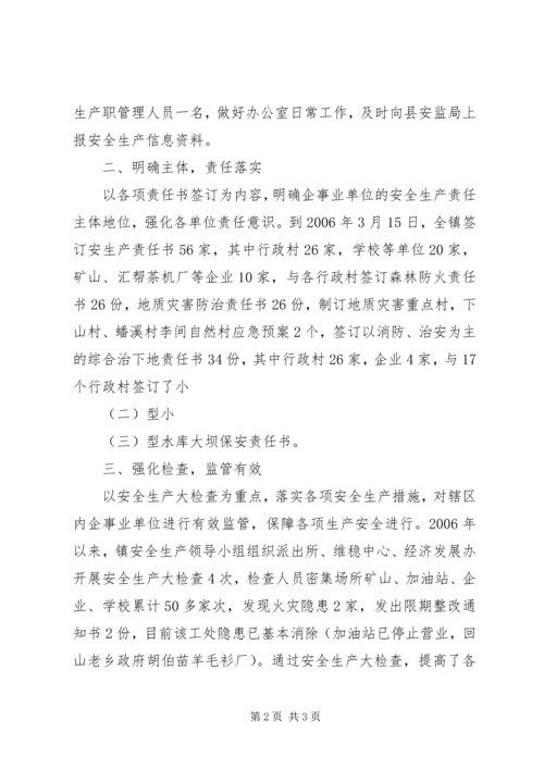 回山镇安全生产执法情况自查报告.docx