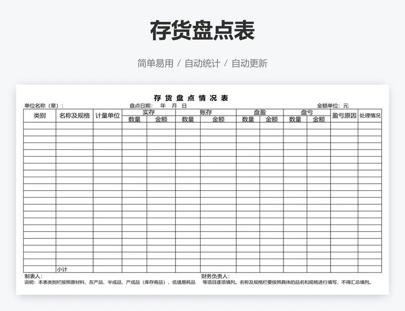 存货盘点表