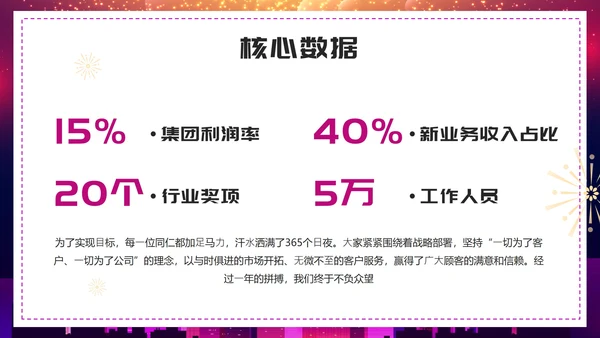 商务紫色渐变大气年终答谢会企业年会PPT模板