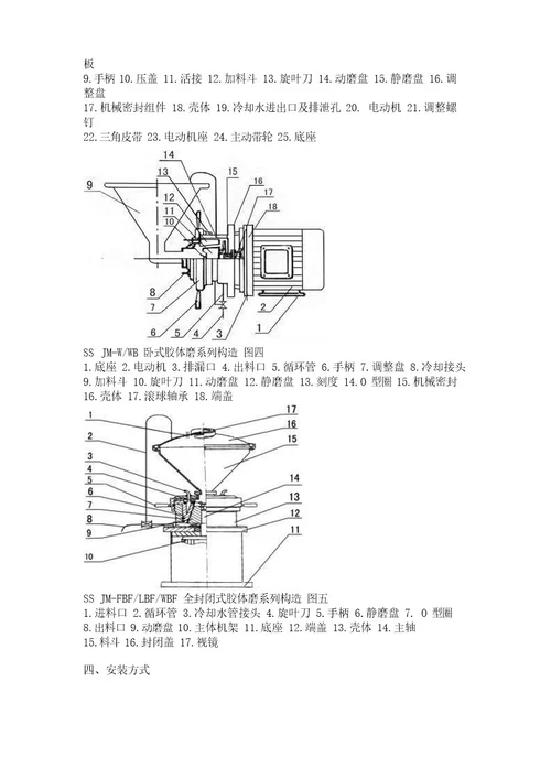 胶体磨使用说明书