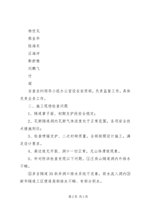 安全大检查自查自纠报告.docx