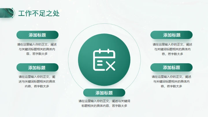 绿色商务风工作总结工作汇报通用PPT模板