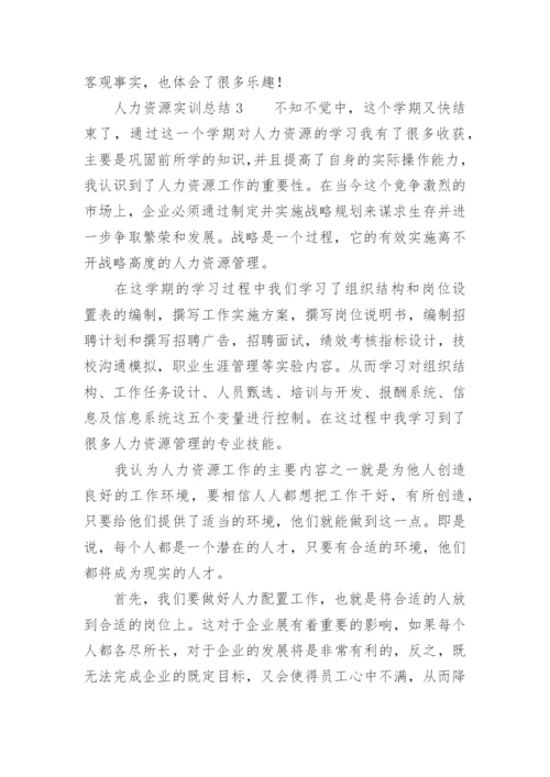 人力资源实训总结.docx