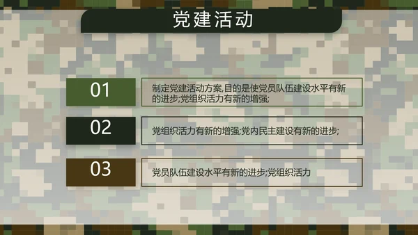 迷彩风部队军事个人工作总结汇报PPT