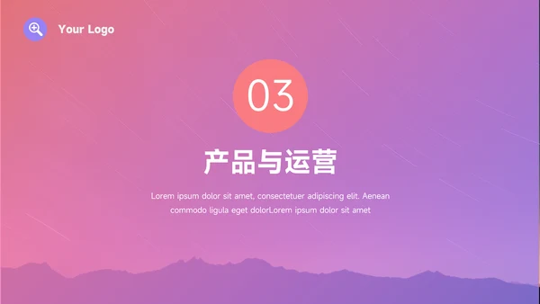 紫色渐变前沿商业计划书PPT模板