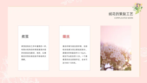 小清新风格粉色绒花开不败但愿春常在非遗绒花讲座ppt非遗非遗文化非物质文化遗产