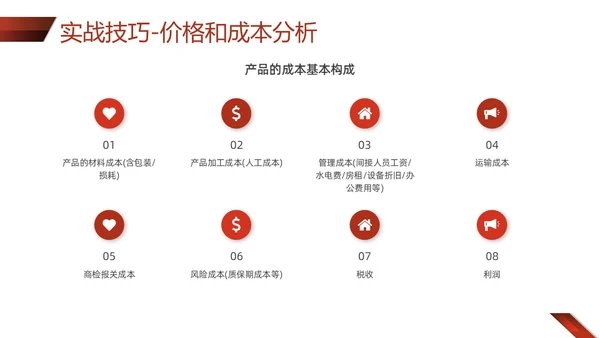红色形状商务实拍采购技巧培训PPT课件