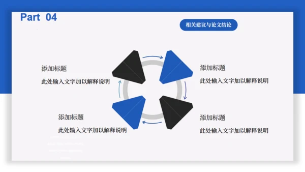 蓝色简约论文答辩通用PPT课件模板