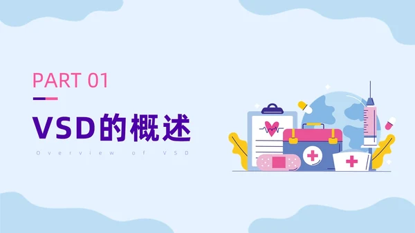 蓝色插画VSD负压吸引的治疗及护理培训课件PPT模板护理查房
