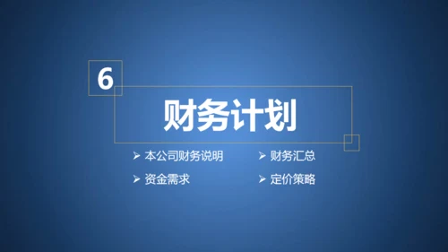 蓝色融资商业创业计划书通用PPT模板