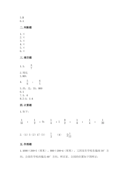 小学数学六年级上册期末模拟卷附参考答案（综合卷）.docx