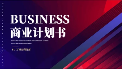 大气商业项目计划书通用PPT模板