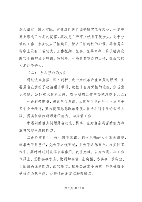 守纪律讲规矩党性个人分析材料.docx