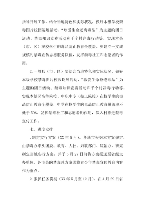 珍爱生命远离毒品青少年禁毒宣传教育活动方案.docx