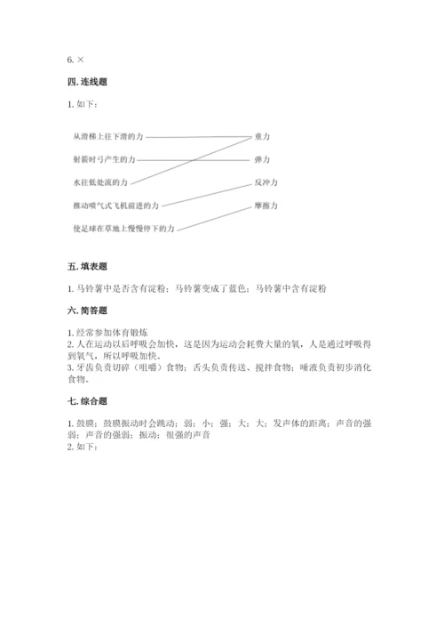 教科版四年级上册科学期末测试卷精品【全优】.docx