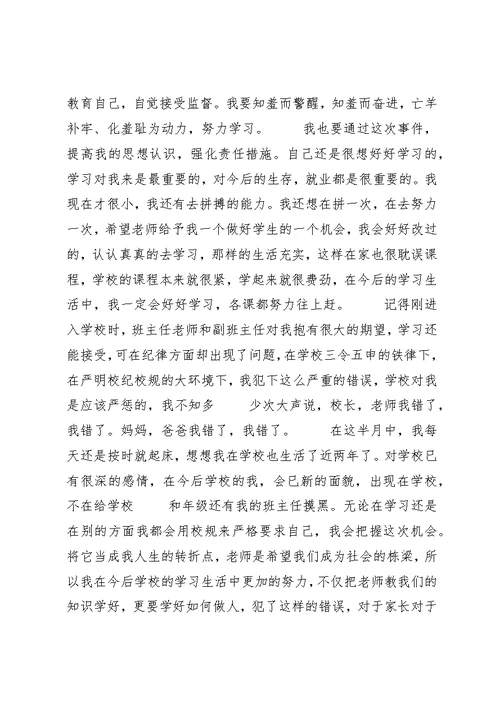 工作上犯错误的检讨书 1