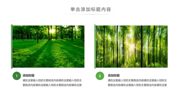 绿色环保森林湿地森林日植树造林动态PPT模