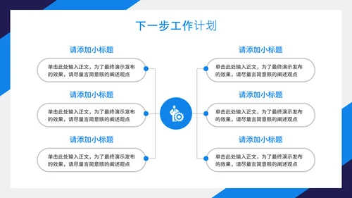 蓝色企业年终工作总结汇报PPT模板