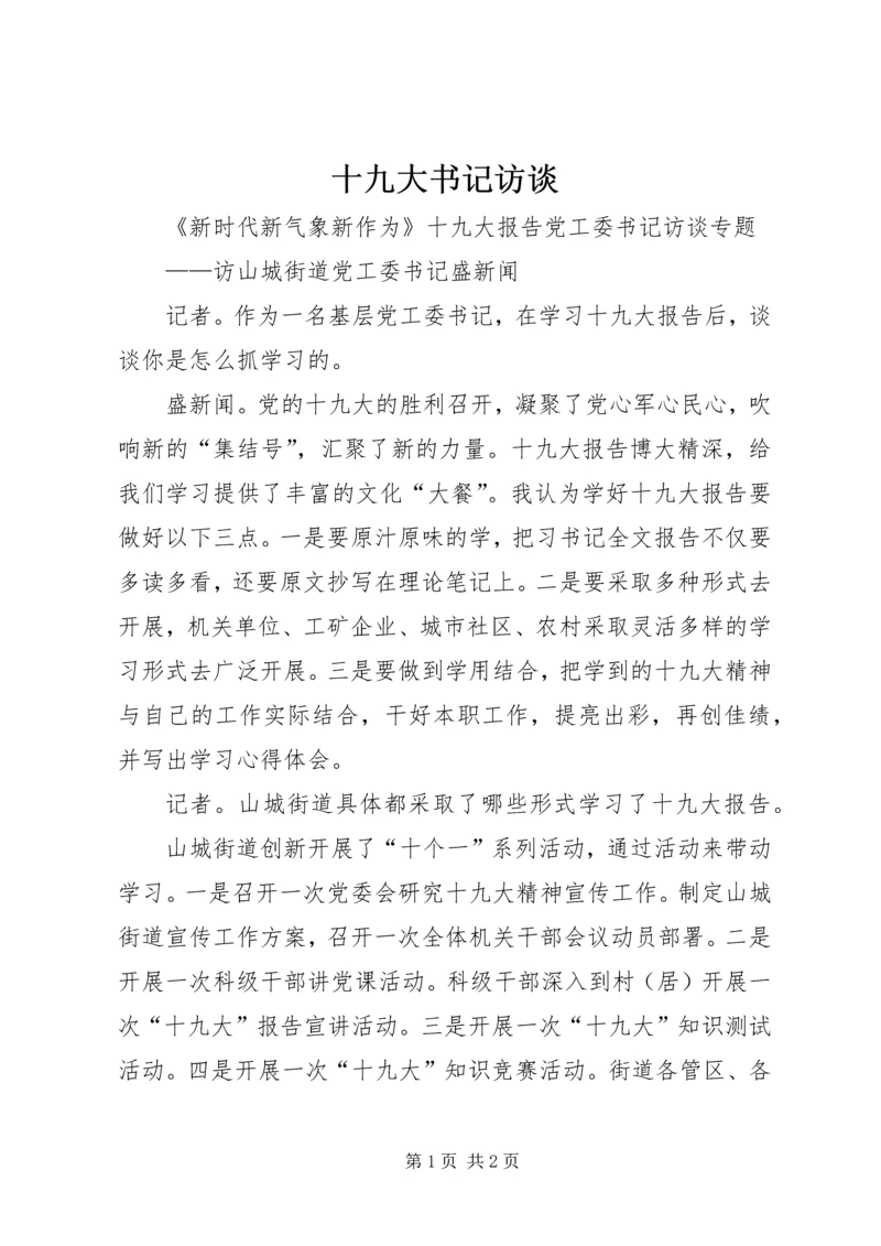 十九大书记访谈 (4).docx