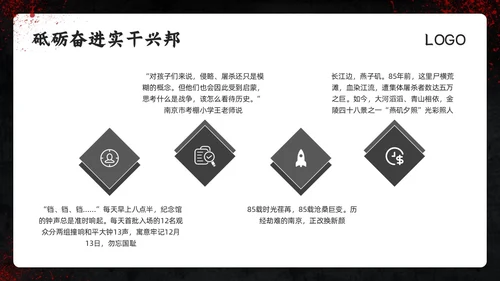 深色简约南京大屠杀PPT模板宣传PPT动态PPT国家公祭日