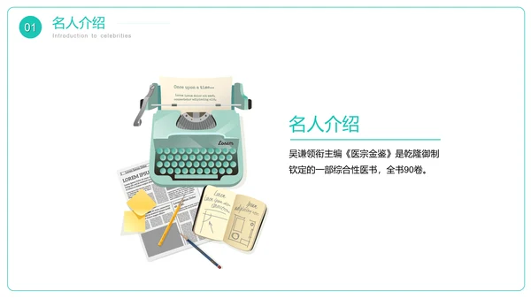 吴谦医书古代名人介绍PPT