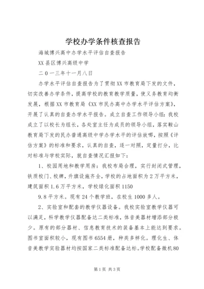 学校办学条件核查报告 (3).docx