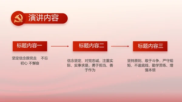 红色大气党建党支部工作汇报PPT