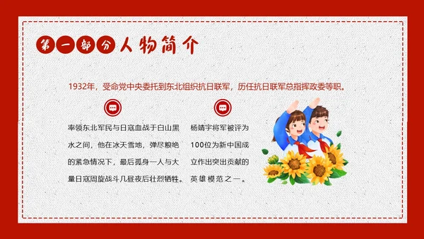 学习杨靖宇学习抗日民族英雄精神PPT课件人物介绍