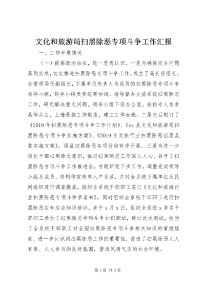 文化和旅游局扫黑除恶专项斗争工作汇报.docx