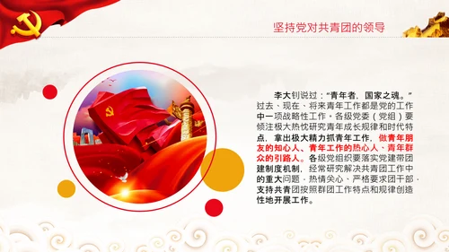 在庆祝共青团成立100周年大会上的讲话PPT