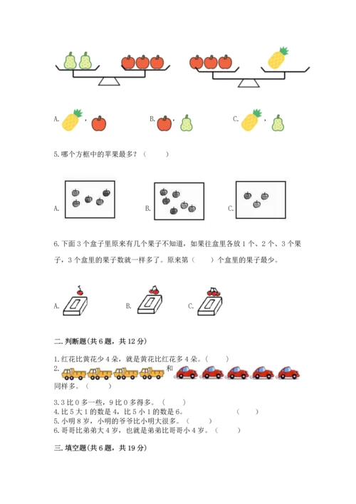 人教版一年级上册数学期中测试卷【突破训练】.docx