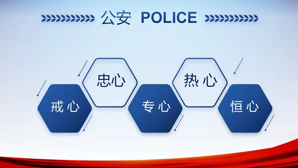 公安警察演讲动态PPT模板