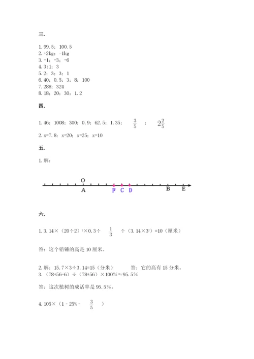 甘肃省【小升初】2023年小升初数学试卷及参考答案一套.docx