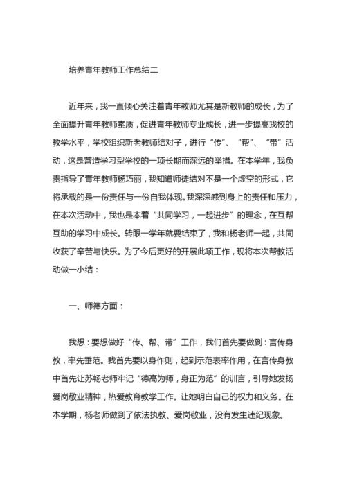 教师培养培训工作总结.docx