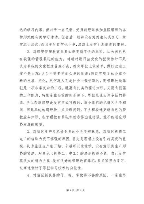 监狱警察党性分析材料.docx