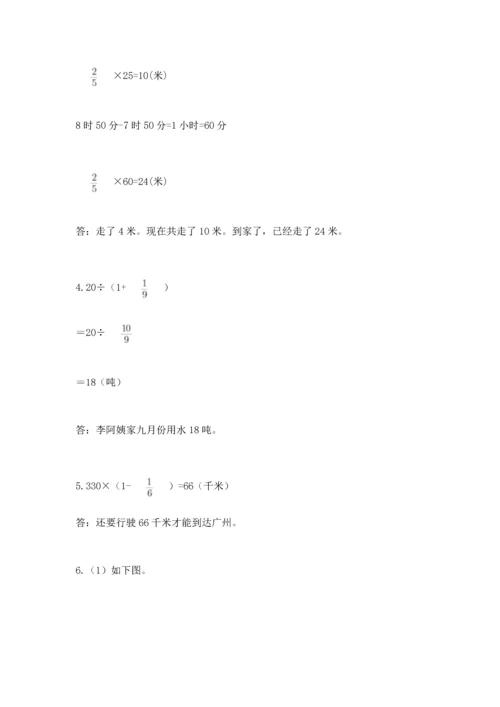人教版六年级上册数学期中测试卷附答案【巩固】.docx