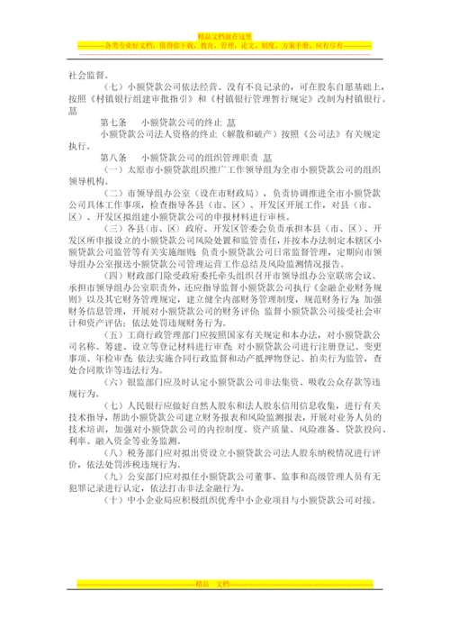 山西省小额贷款公司管理办法(暂行).docx