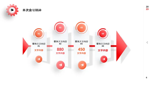 红色微立体公司工作务虚会PPT