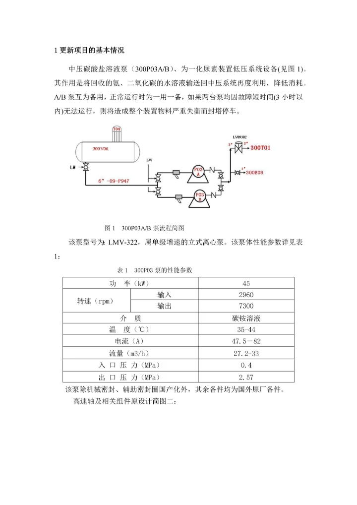 中压碳酸盐溶液泵(300p03c)更新项目建议书.docx