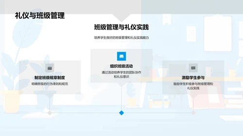 班级礼仪实践与成长PPT模板
