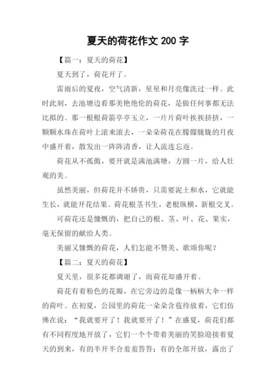 夏天的荷花作文200字.docx