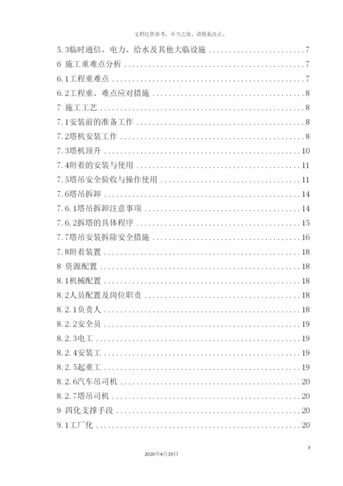 塔吊安装拆卸安全专项方案.docx