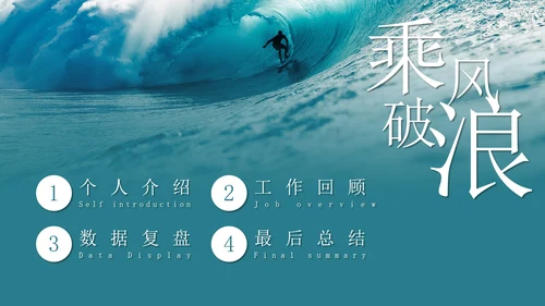 30页商务总结汇报通用目录PPT模板