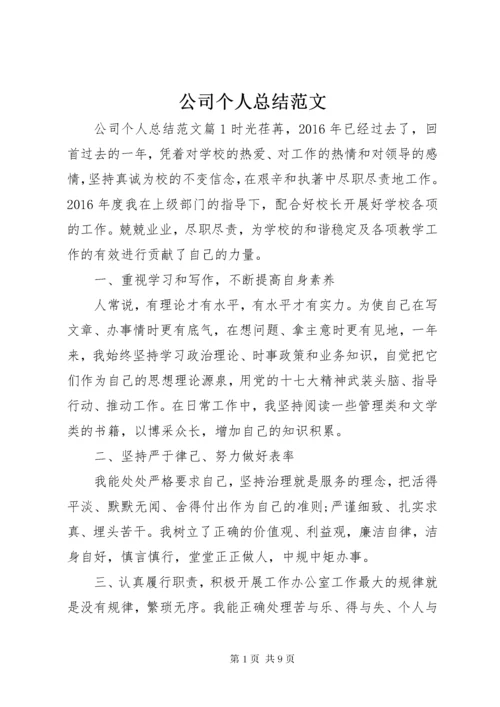 公司个人总结范文.docx