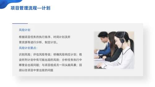 商务微粒体项目管理流程商务团队项目管理PPT模板